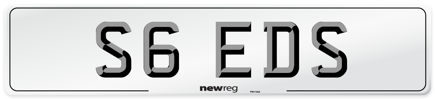 S6 EDS Number Plate from New Reg